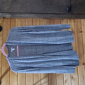 Croft & Barrow Light Gray Open Cardigan